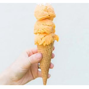 papaya cone ice cream